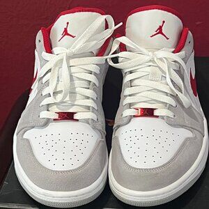 OG Jordans Originals 1’s Lows Red & Gray